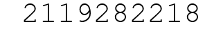 Number 2119282218.