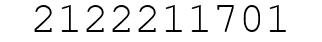 Number 2122211701.