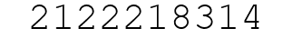 Number 2122218314.