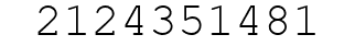 Number 2124351481.