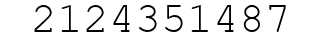 Number 2124351487.