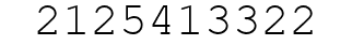 Number 2125413322.