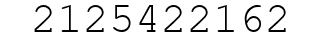 Number 2125422162.