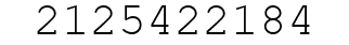 Number 2125422184.
