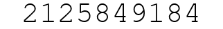 Number 2125849184.