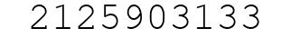 Number 2125903133.