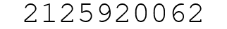 Number 2125920062.