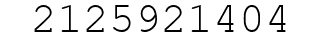 Number 2125921404.