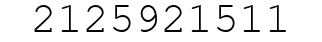 Number 2125921511.