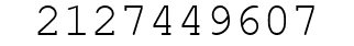 Number 2127449607.