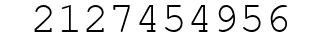 Number 2127454956.