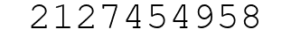 Number 2127454958.