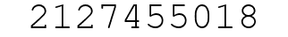 Number 2127455018.