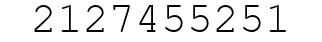 Number 2127455251.