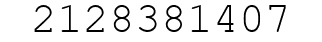 Number 2128381407.