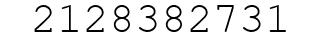 Number 2128382731.