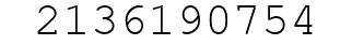 Number 2136190754.