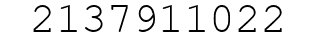 Number 2137911022.