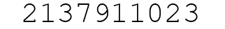 Number 2137911023.