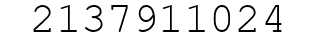 Number 2137911024.