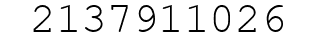 Number 2137911026.