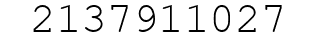 Number 2137911027.