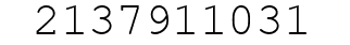 Number 2137911031.