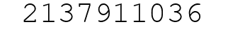 Number 2137911036.