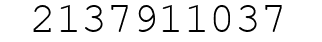 Number 2137911037.