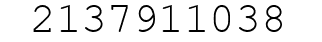 Number 2137911038.
