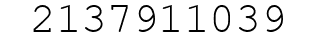 Number 2137911039.
