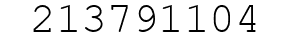 Number 213791104.