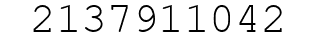 Number 2137911042.