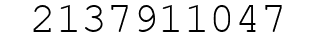 Number 2137911047.