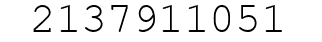 Number 2137911051.