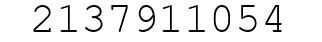 Number 2137911054.