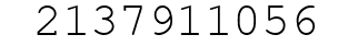 Number 2137911056.