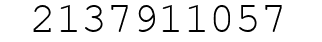 Number 2137911057.