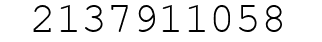Number 2137911058.