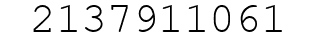 Number 2137911061.