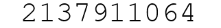 Number 2137911064.