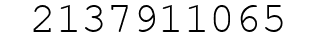 Number 2137911065.