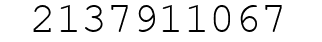 Number 2137911067.