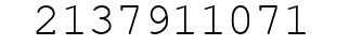 Number 2137911071.