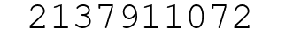 Number 2137911072.