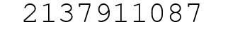 Number 2137911087.