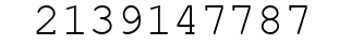 Number 2139147787.