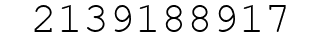 Number 2139188917.