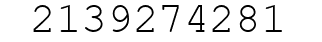 Number 2139274281.