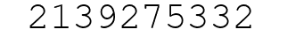 Number 2139275332.